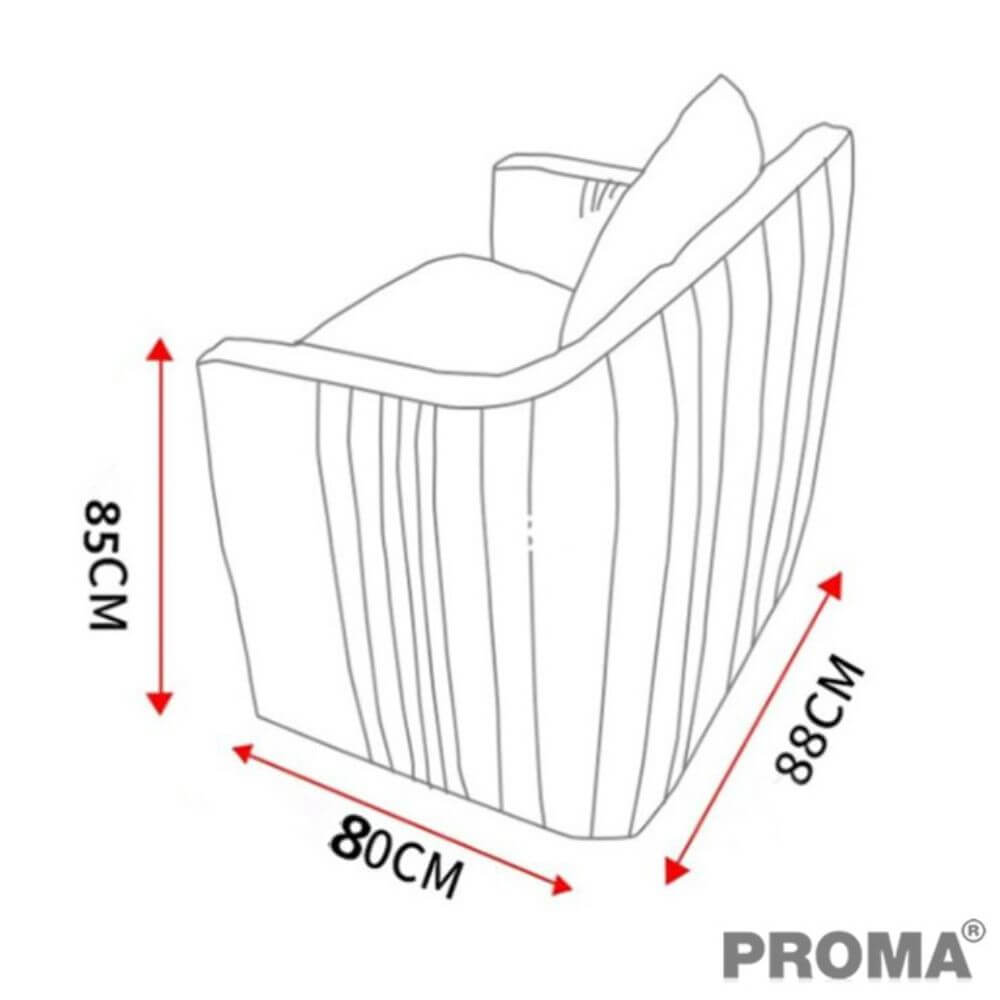 [Pre-order] โซฟา 1 ที่นั่ง PROMA-VIVA CHARIA สีเทา_2